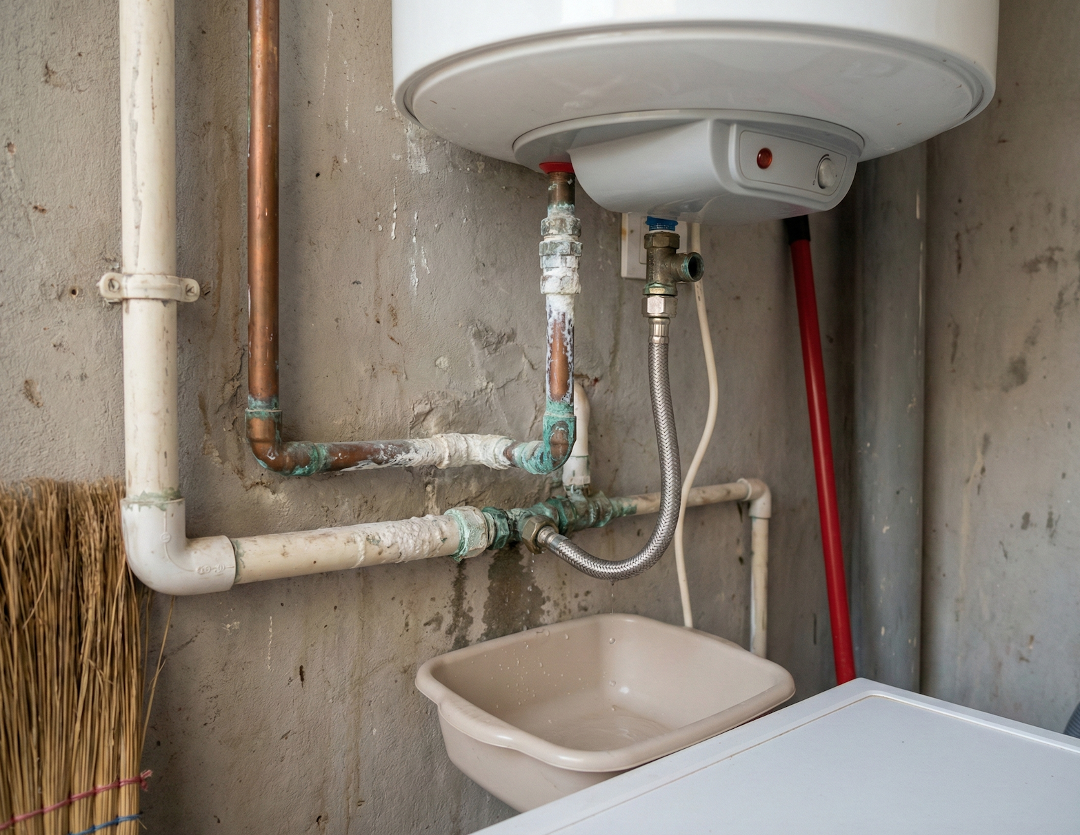 Avant : chauffe-eau abîmé au Plateau (Dakar)